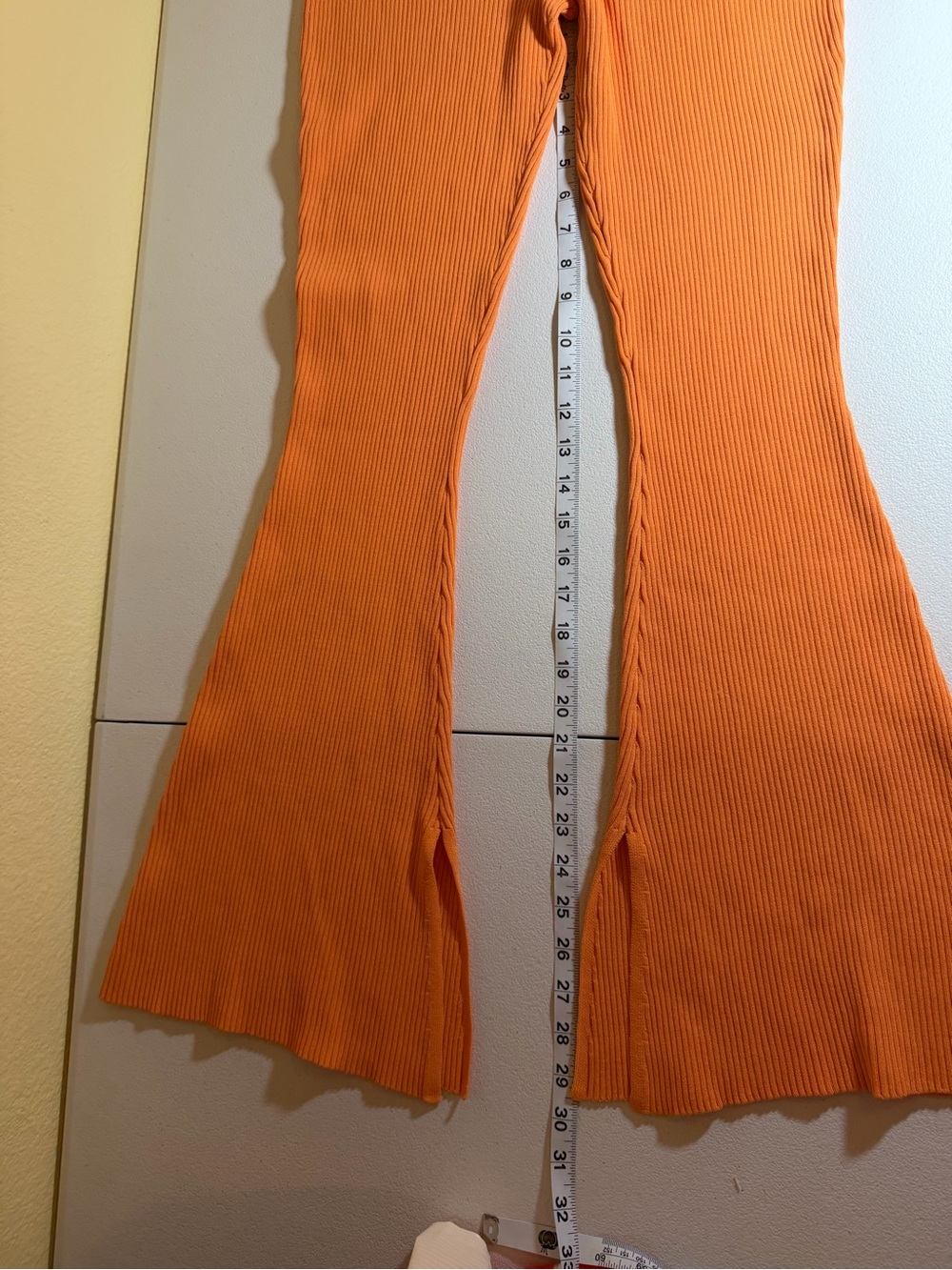 Royalty by Maluma Size Medium High-Rise Split-Slit Flare Pants in Orange - Picture 11 of 16
